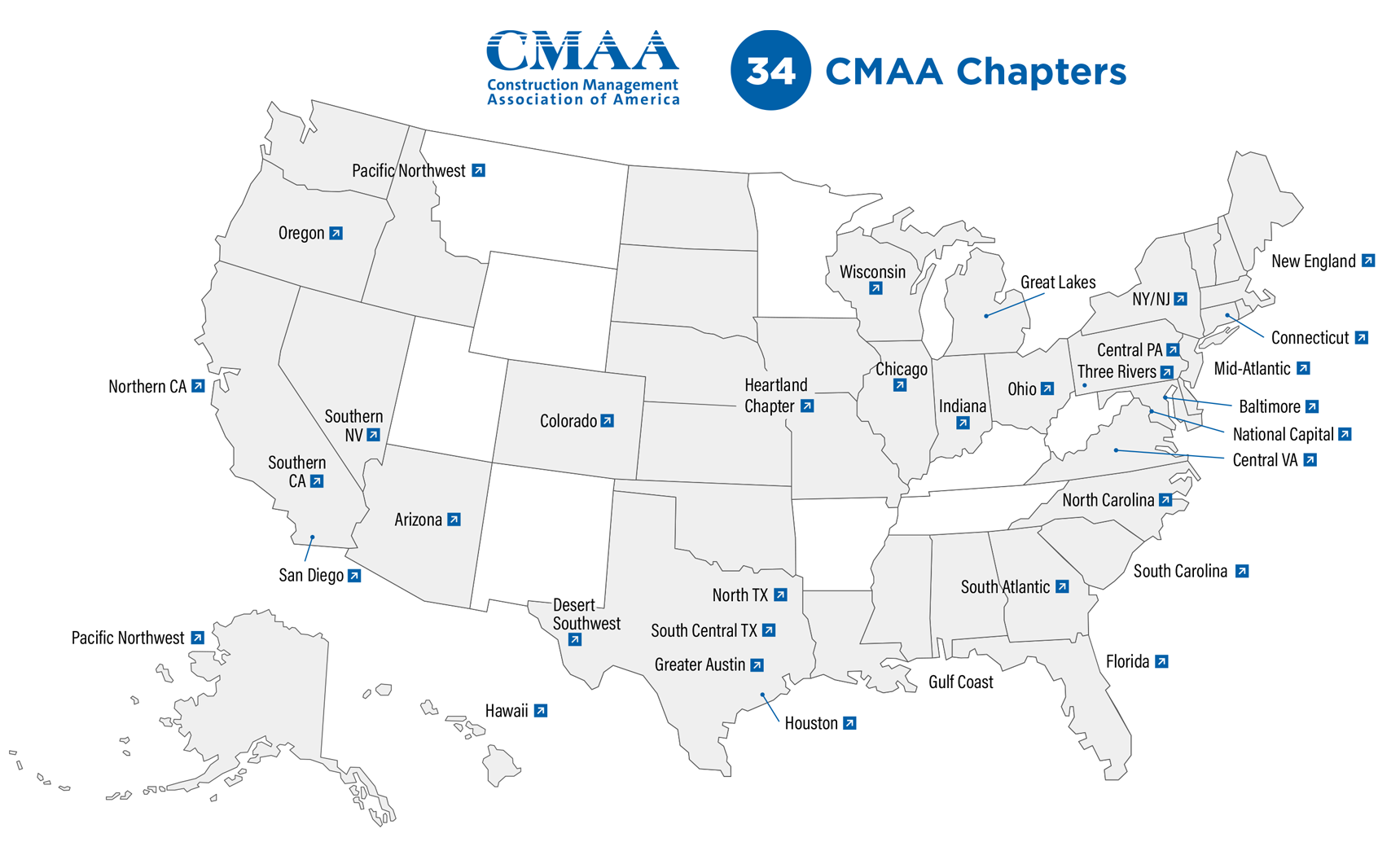 CMAA Chapters Map 34