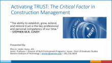 Activating trust