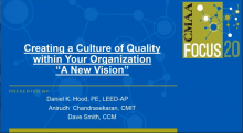 Creating a Culture of Quality- New Vision